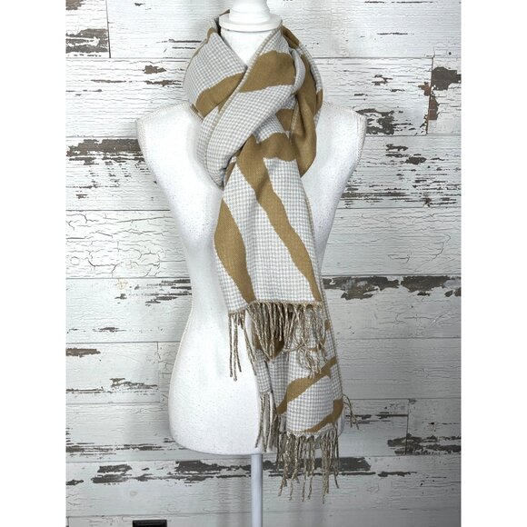 CABI Tigress REVERSIBLE Scarf Camel Gray OS #4268 NWOT - Picture 3 of 5